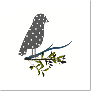 Polka Dot Bird Posters and Art